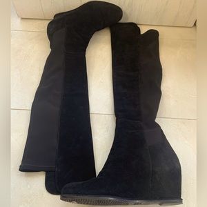 Stuart Weitzman black over the knee suede boots size 6.5